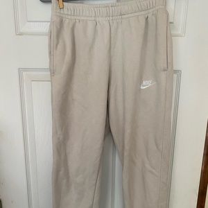 Nike beige jogger fit sweatpants size small